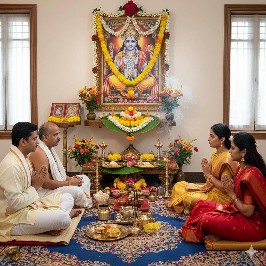 Satyanarayan Pooja Ceremony with Family