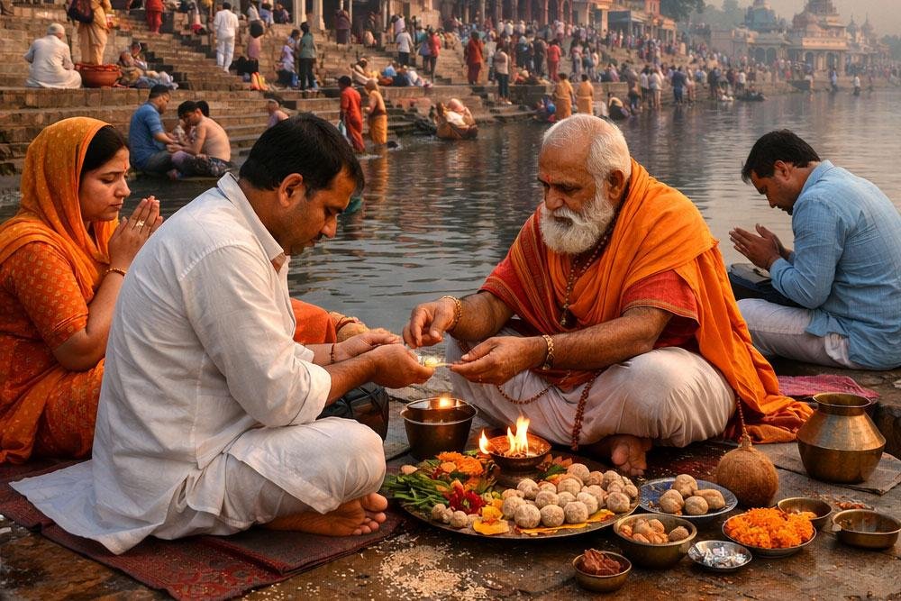 Pinddan and Pitri Pooja Ceremony by Indian Pandit