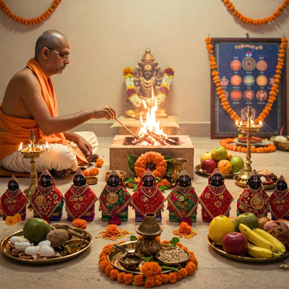 Birthday and Navgrah Pooja Ceremony by Indian Pandit
