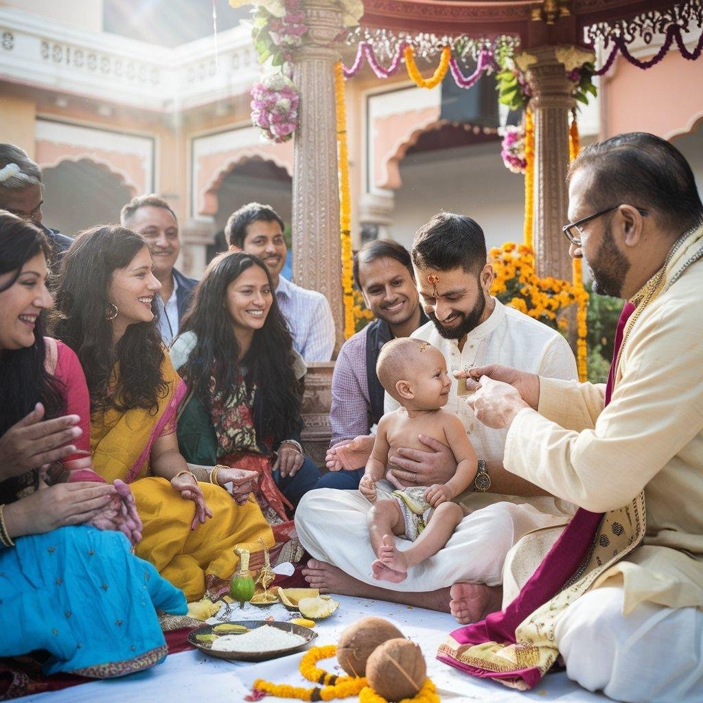 Mundan Pooja Ceremony and Chudakarma Sanskar by Indian Pandit